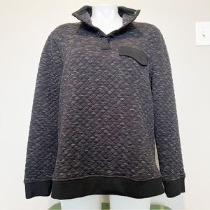 Funnel Neck Quilted Pullover